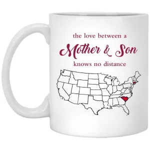 Connecticut South Carolina The Love Between Mother And Son Mug