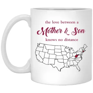 Connecticut West Virginia The Love Between Mother And Son Mug