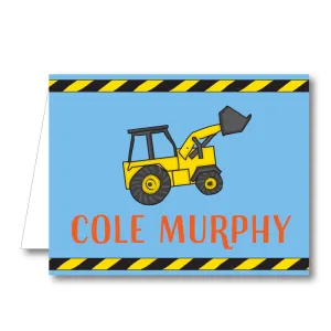 Construction Folded Notecard