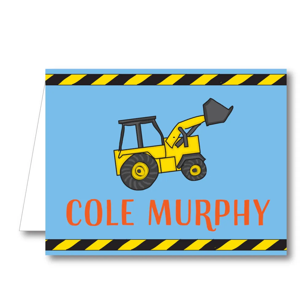 Construction Folded Notecard