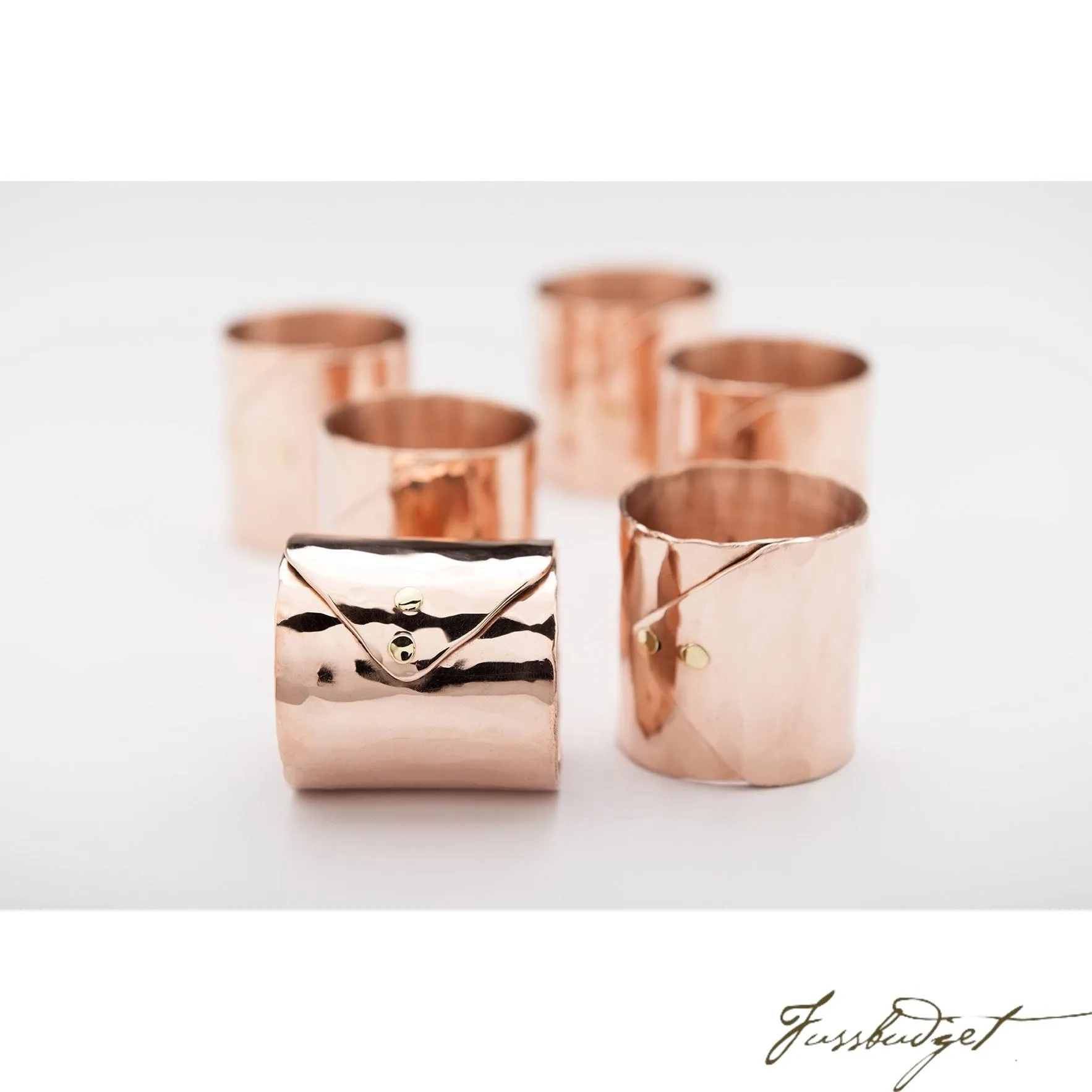 Copper Folded Envelope Napkin Ring