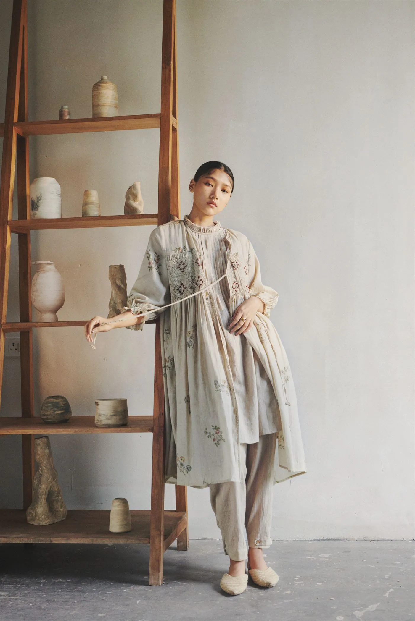 CORD   I   Hiraeth  Marina Jacket Ivory-Dahlia Print