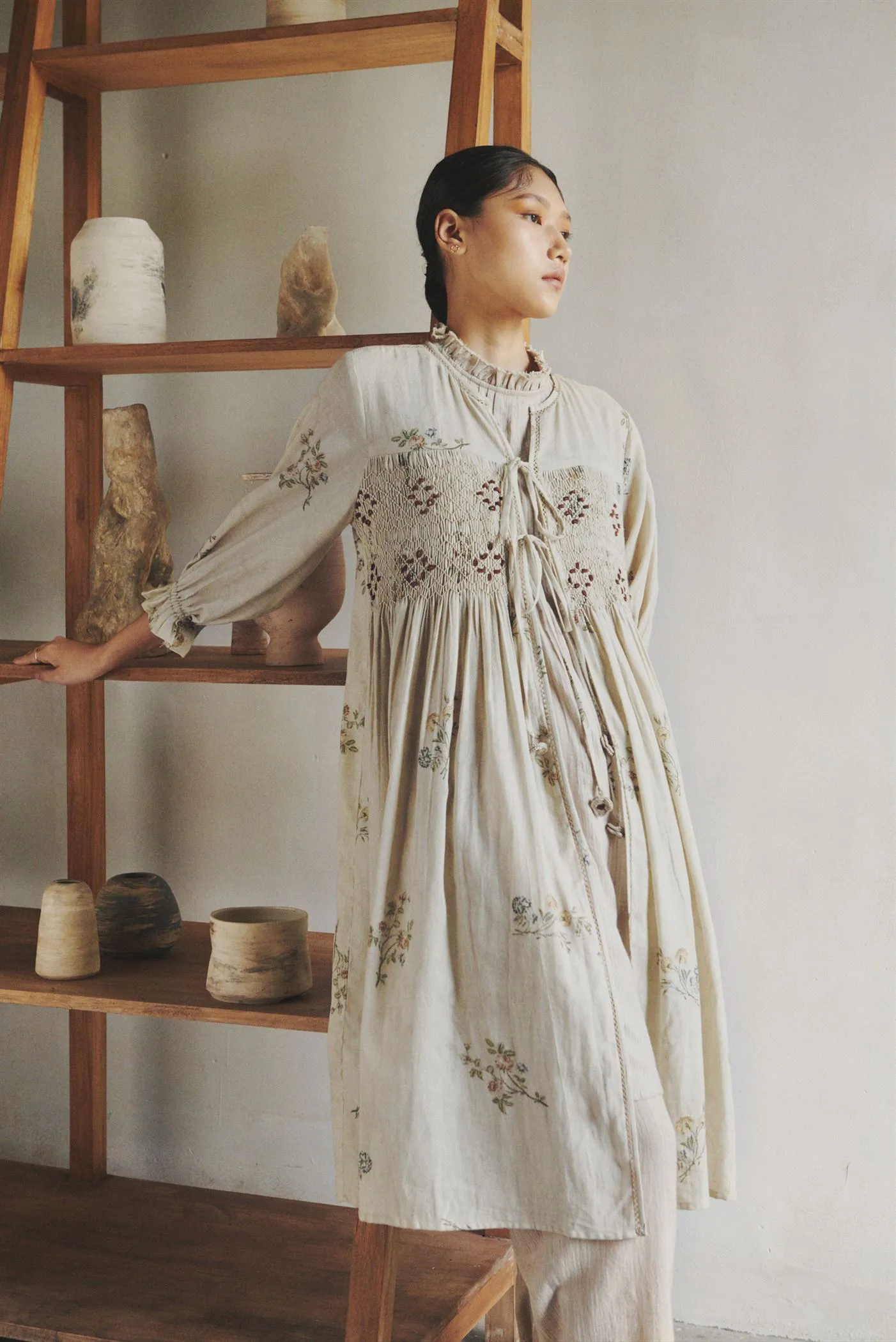 CORD   I   Hiraeth  Marina Jacket Ivory-Dahlia Print