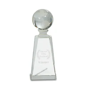CRY116 | Optic Crystal World Globe