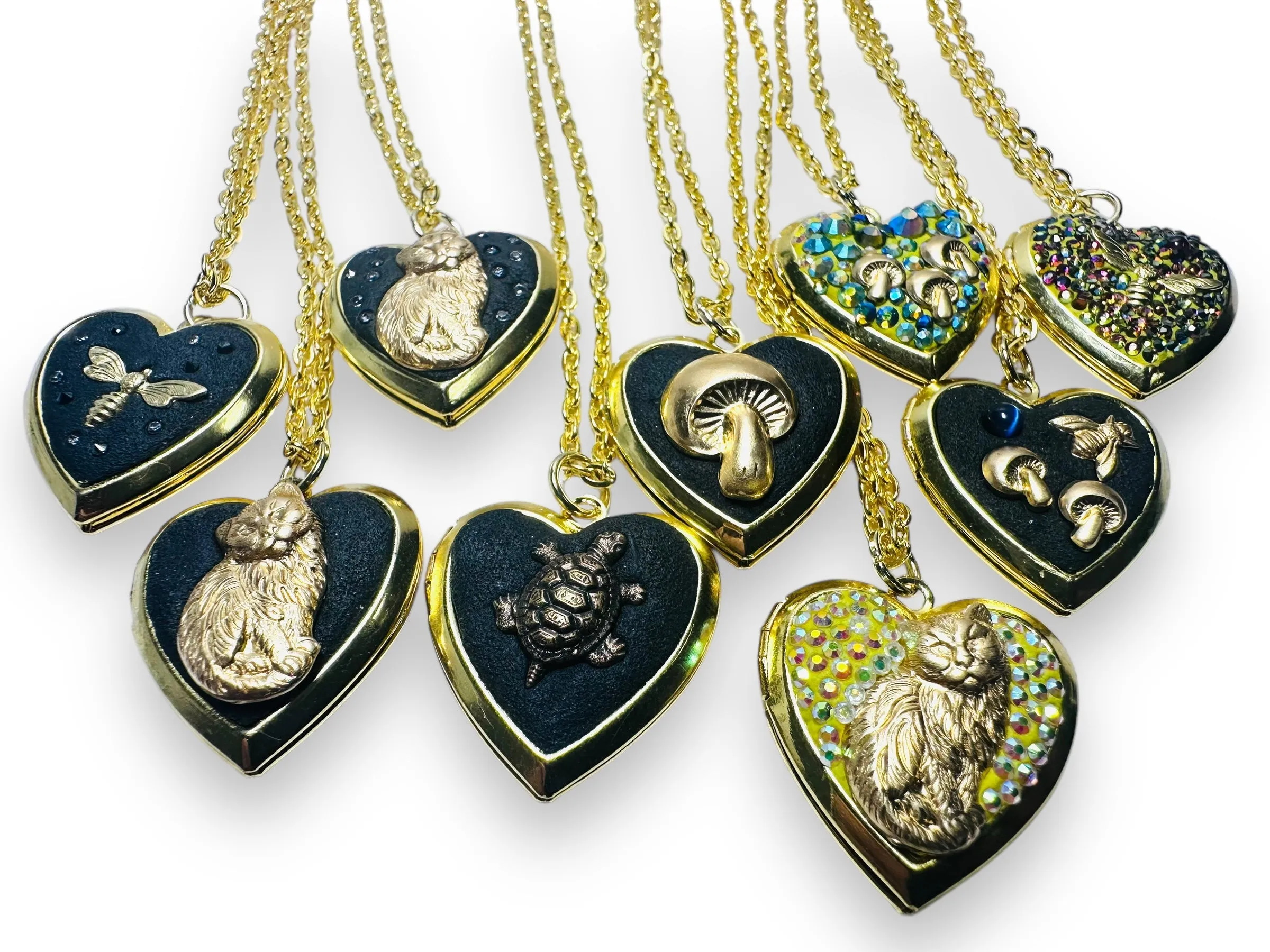 Crystal Clay Locket/Brass Locket/Affordable Gift