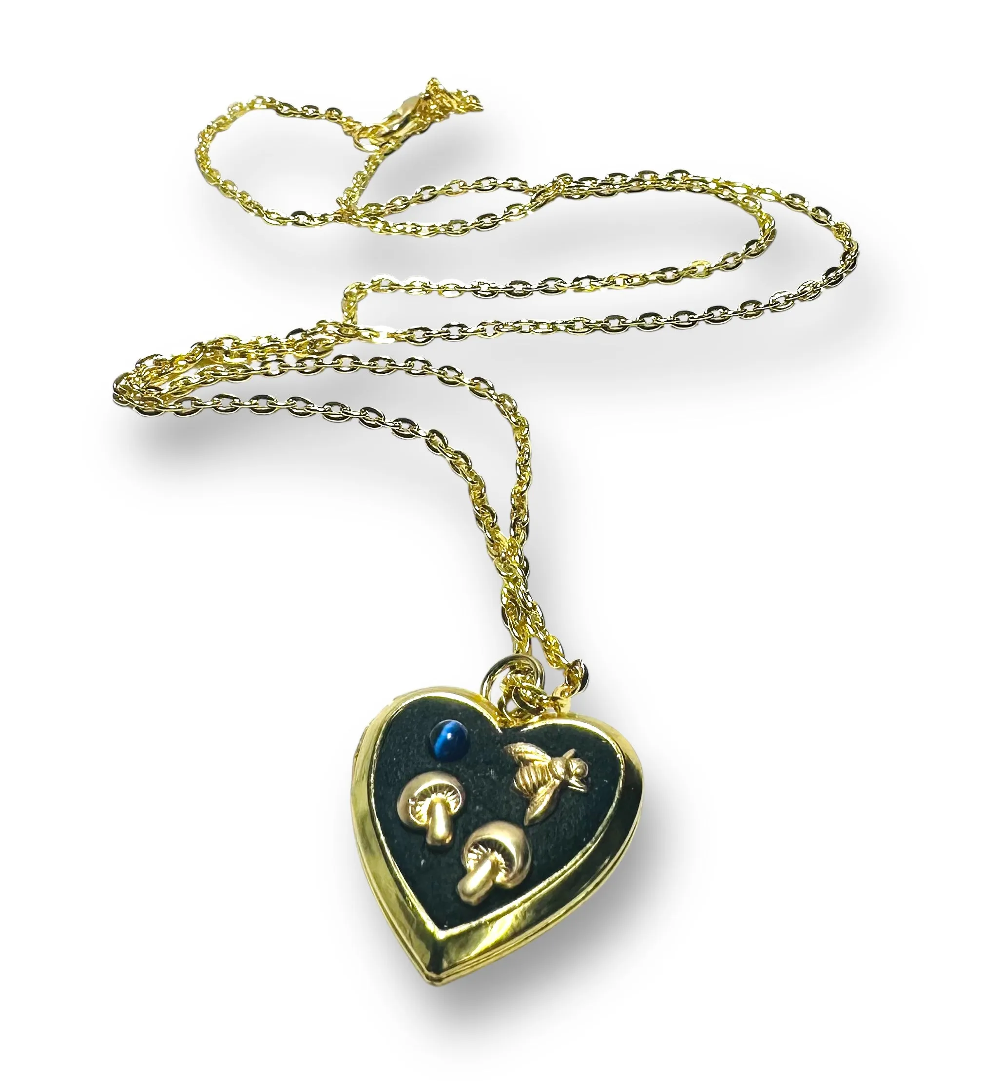 Crystal Clay Locket/Brass Locket/Affordable Gift