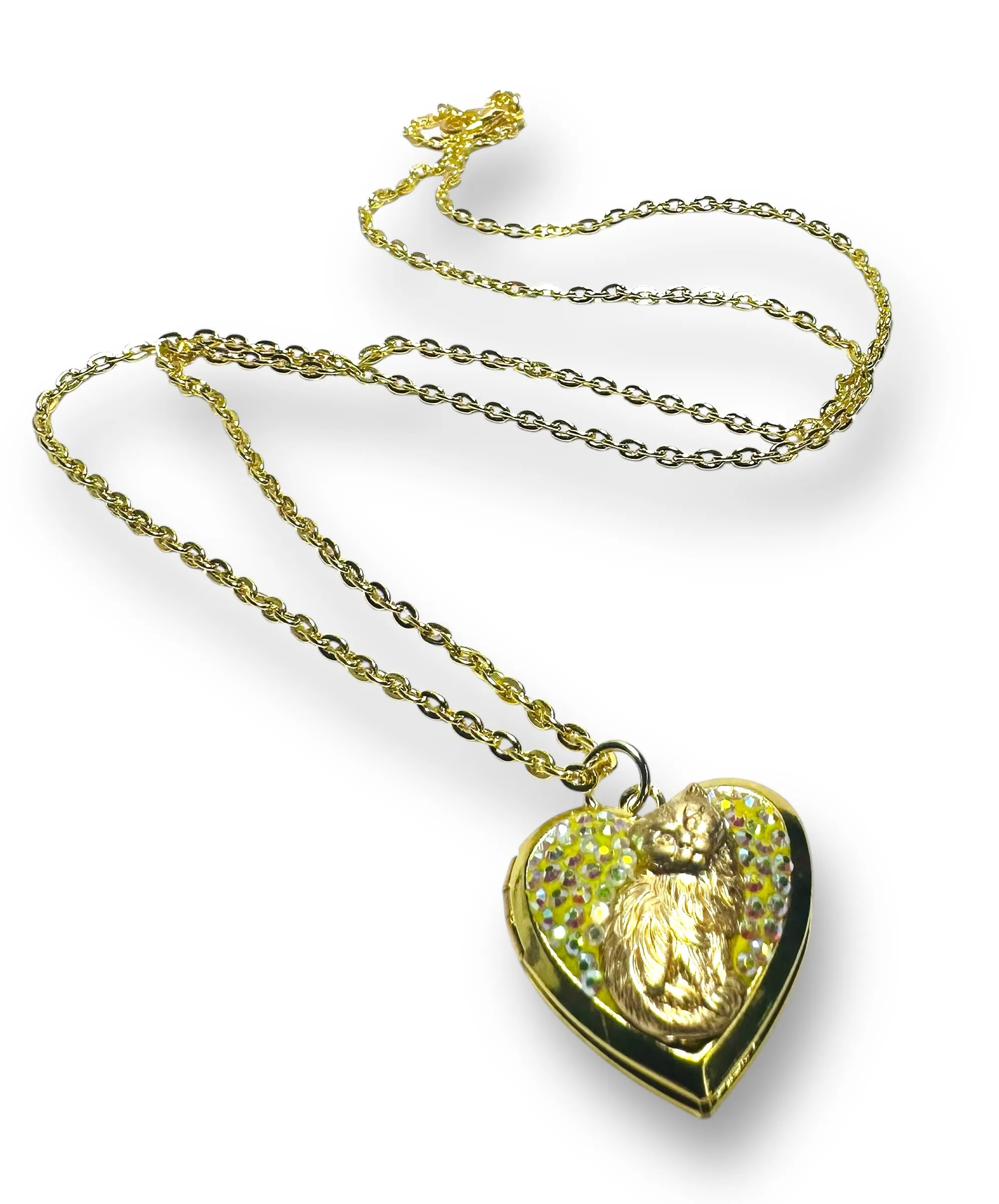 Crystal Clay Locket/Brass Locket/Affordable Gift