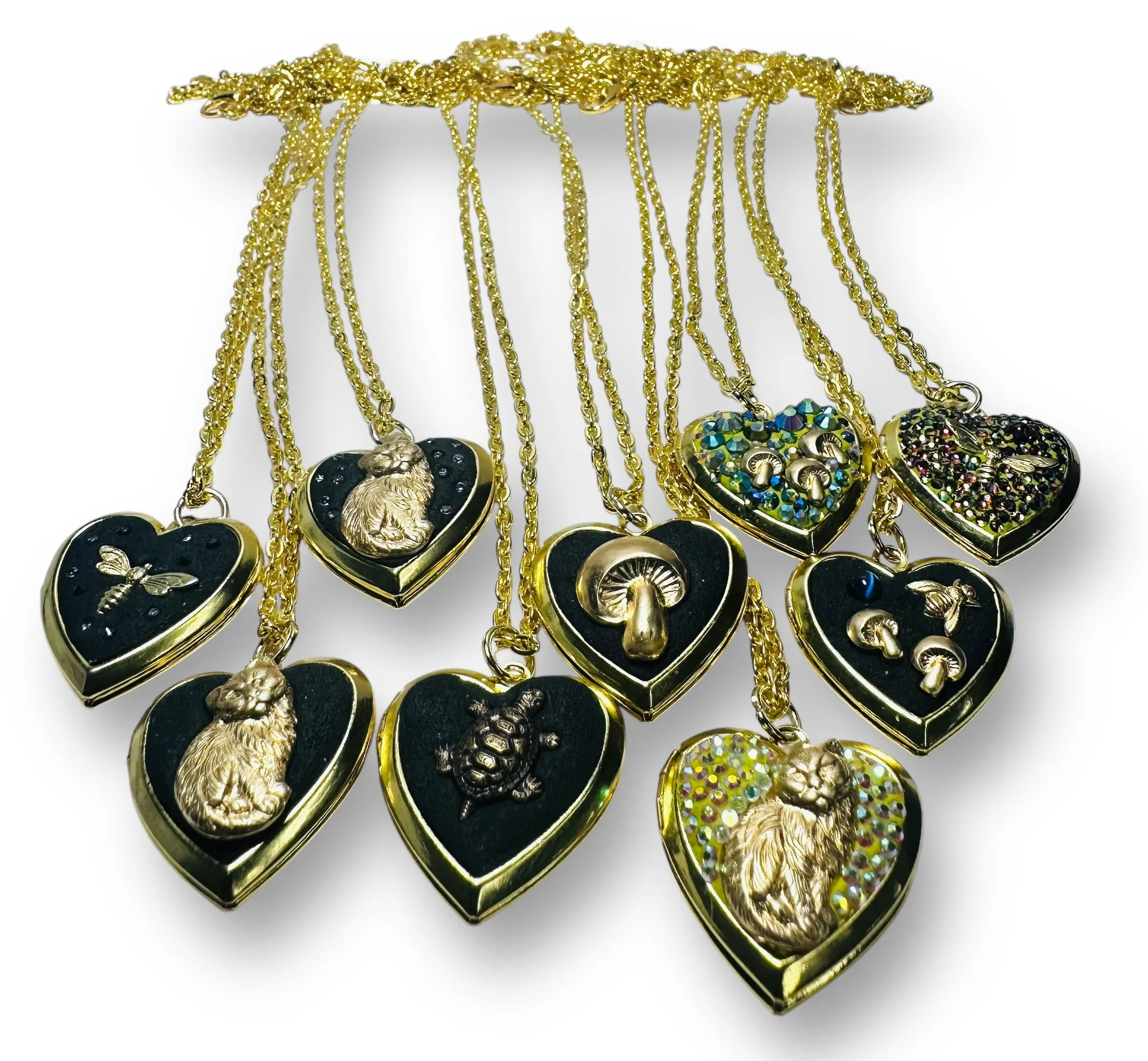 Crystal Clay Locket/Brass Locket/Affordable Gift