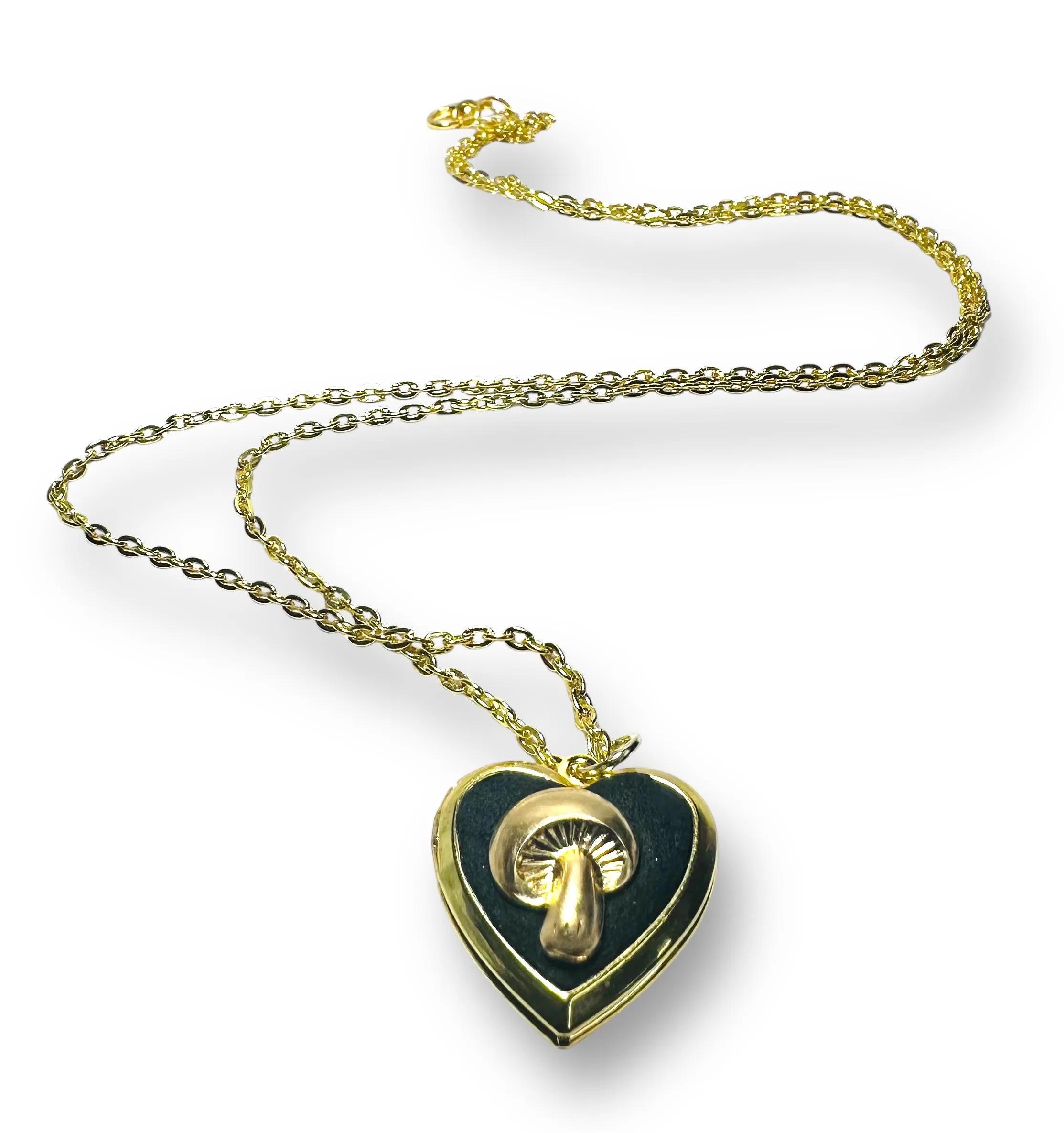 Crystal Clay Locket/Brass Locket/Affordable Gift