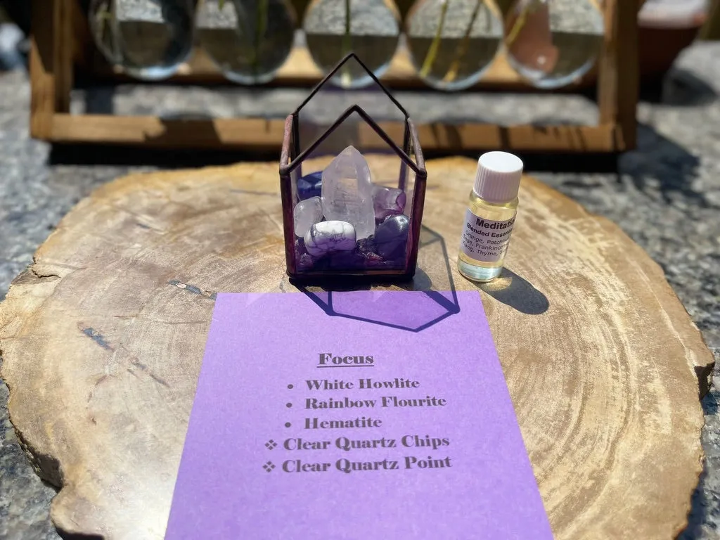 Crystal Energy Terrariums, Complete Collections with Intention FB1201