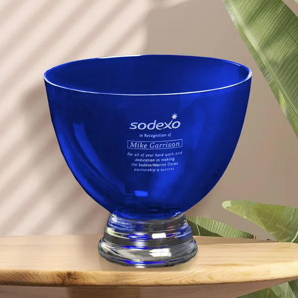 Crystal Pedestal Trophy Bowl