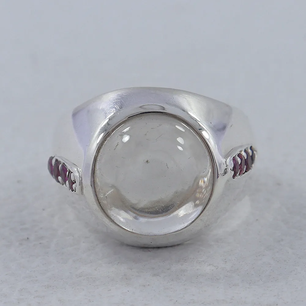 Crystal Silver Ring