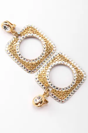 Crystal Square Hoop Earrings