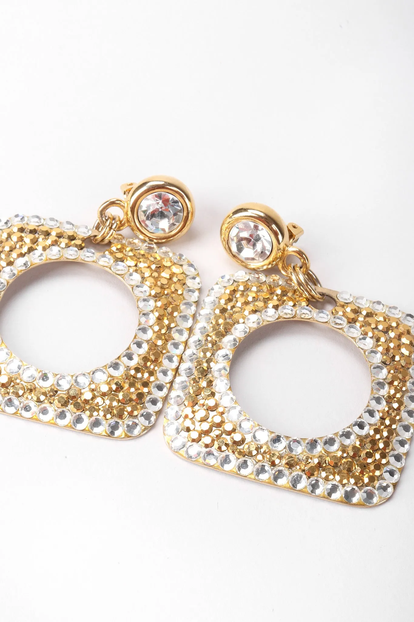 Crystal Square Hoop Earrings
