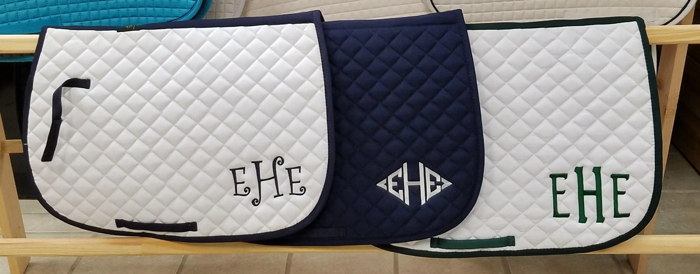 Customizable All Purpose Saddle Pads- Team Patch or Monogram
