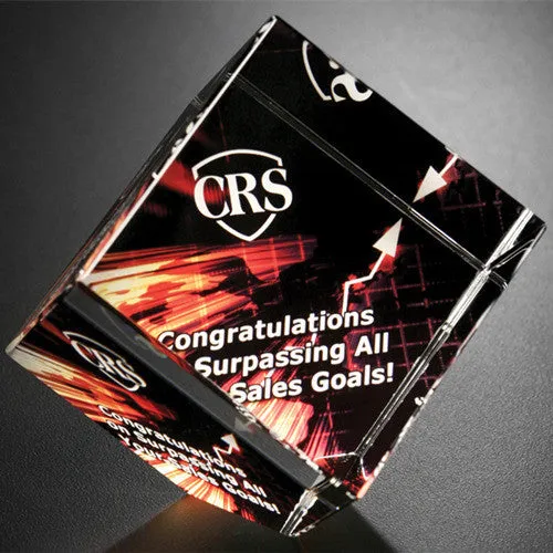Cut Corner Crystal Cube