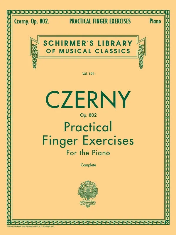 CZERNY - PRACTICAL FINGER EXERCISES OP 802 COMPLETE