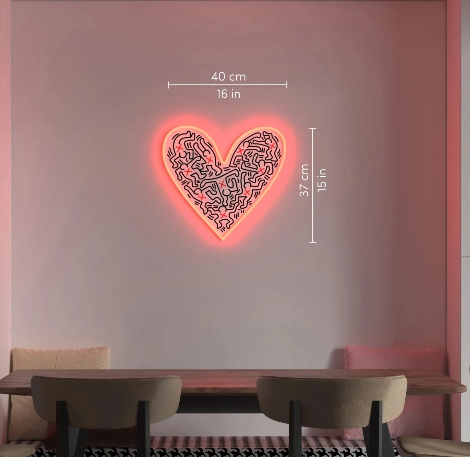 Dance Love Neon Sign by Keith Haring
