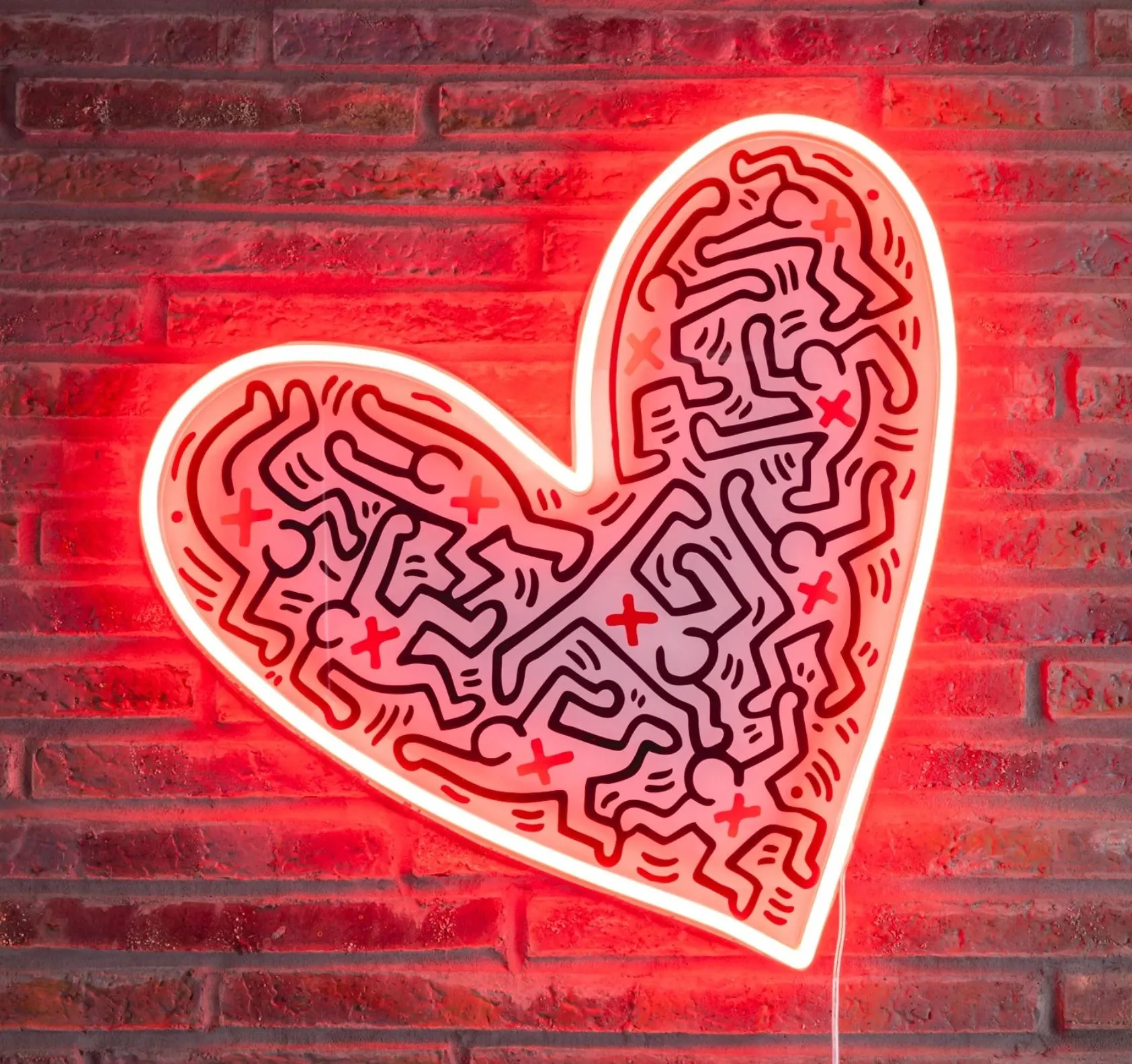 Dance Love Neon Sign by Keith Haring