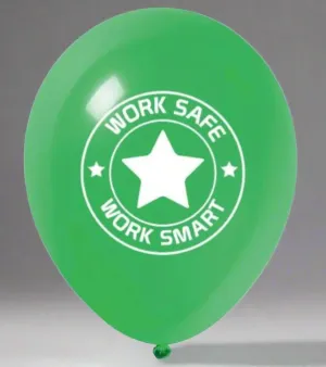 Decorated Latex Balloons w/Work Safe Logo - #402722