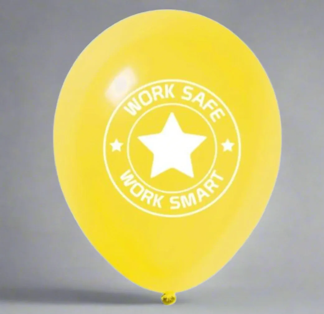 Decorated Latex Balloons w/Work Safe Logo - #402722