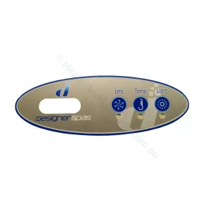 Designer Spas - 3-Button - Balboa VL200 Touchpad Overlay