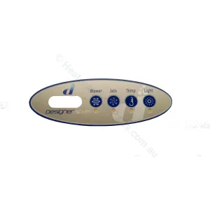 Designer Spas - 4-Button - Balboa VL200 Touchpad Overlay