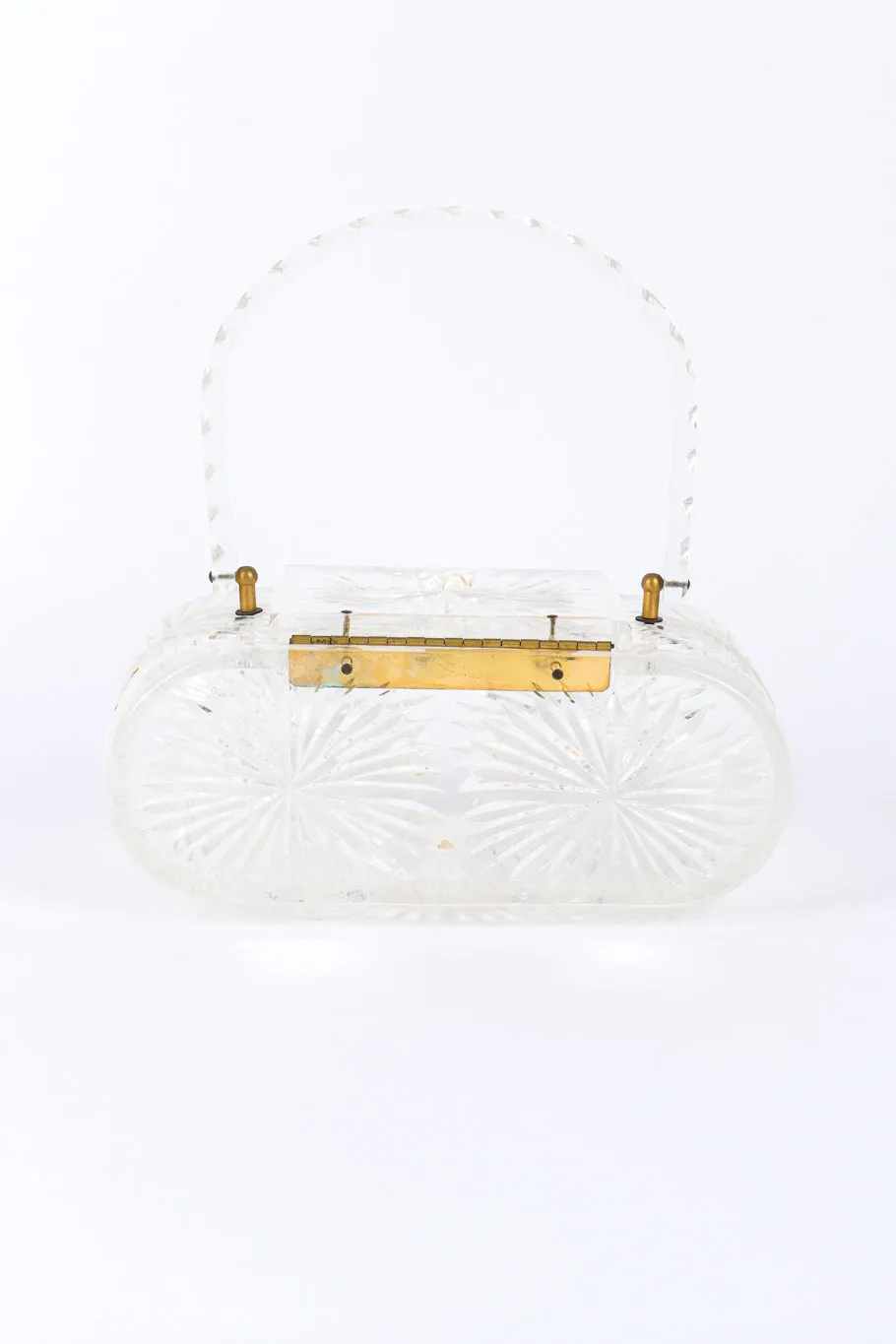 Diamond Cut Lucite Box Bag
