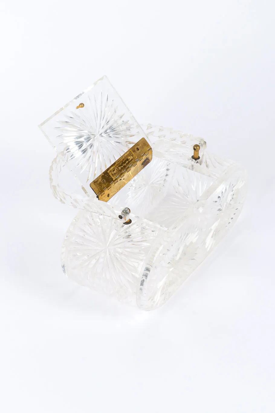 Diamond Cut Lucite Box Bag