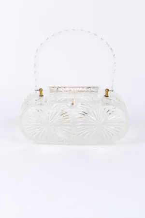 Diamond Cut Lucite Box Bag
