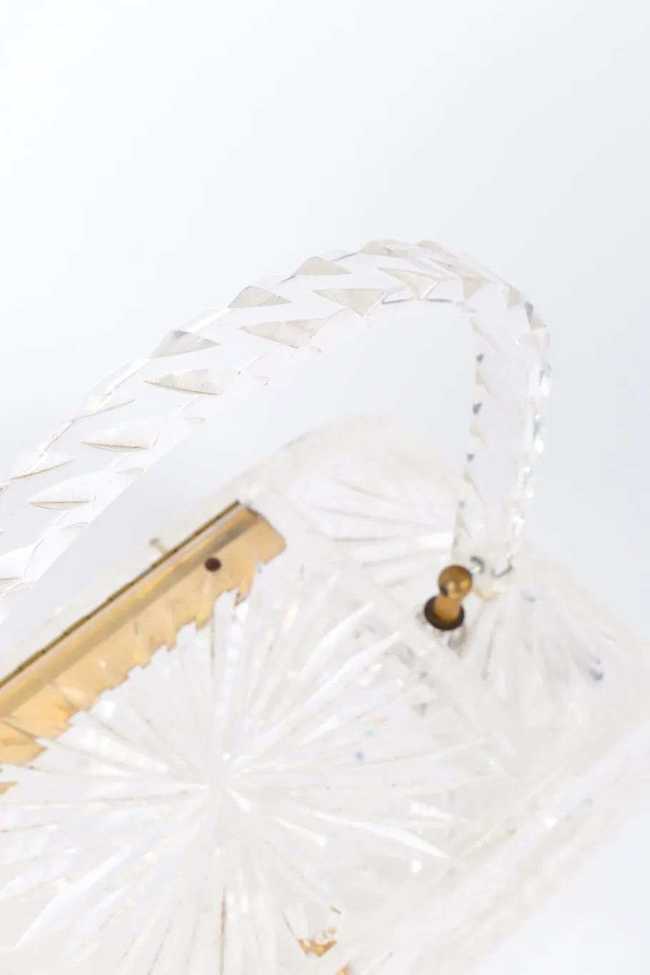Diamond Cut Lucite Box Bag