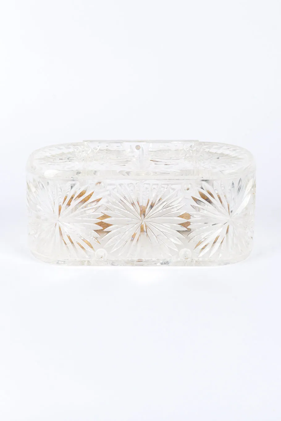 Diamond Cut Lucite Box Bag