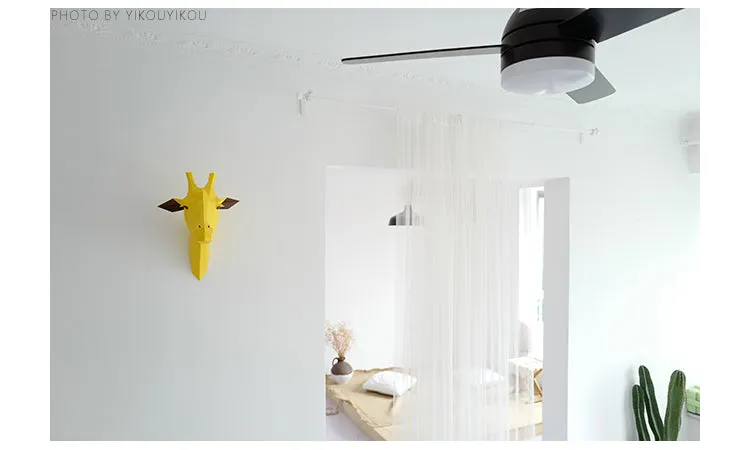 DIY Giraffe 3D wall decorated with forest animal pendant bedroom children's room decorated home design paper art DIY kids room girls