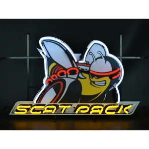 Dodge Scat Pack Neon Sign with Backing