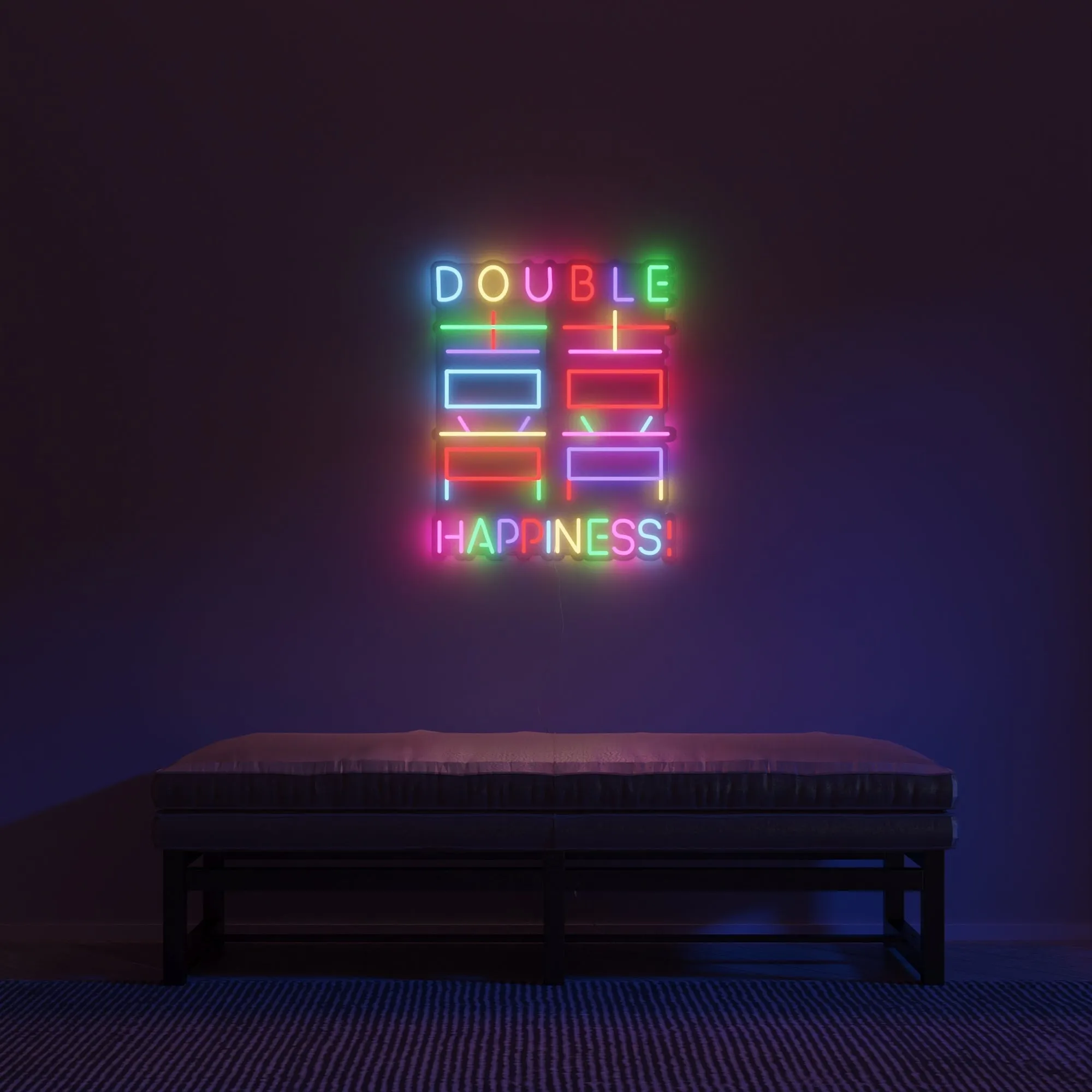 Double Happiness by Emily Eldridge - LED Neon Sign