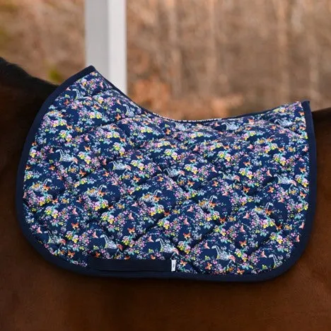 Dreamers & Schemers Blue Pony Mac Floral Horse Saddle Pad