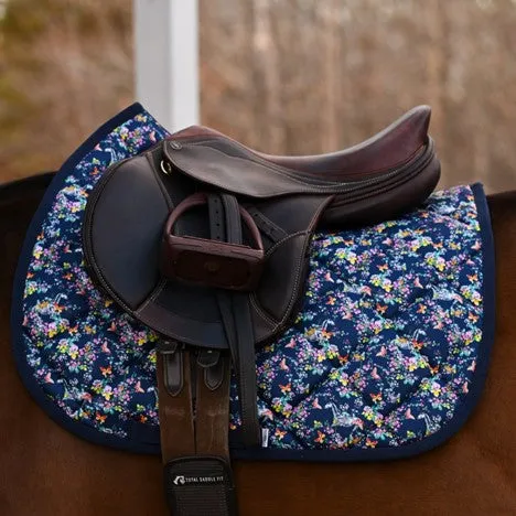 Dreamers & Schemers Blue Pony Mac Floral Horse Saddle Pad