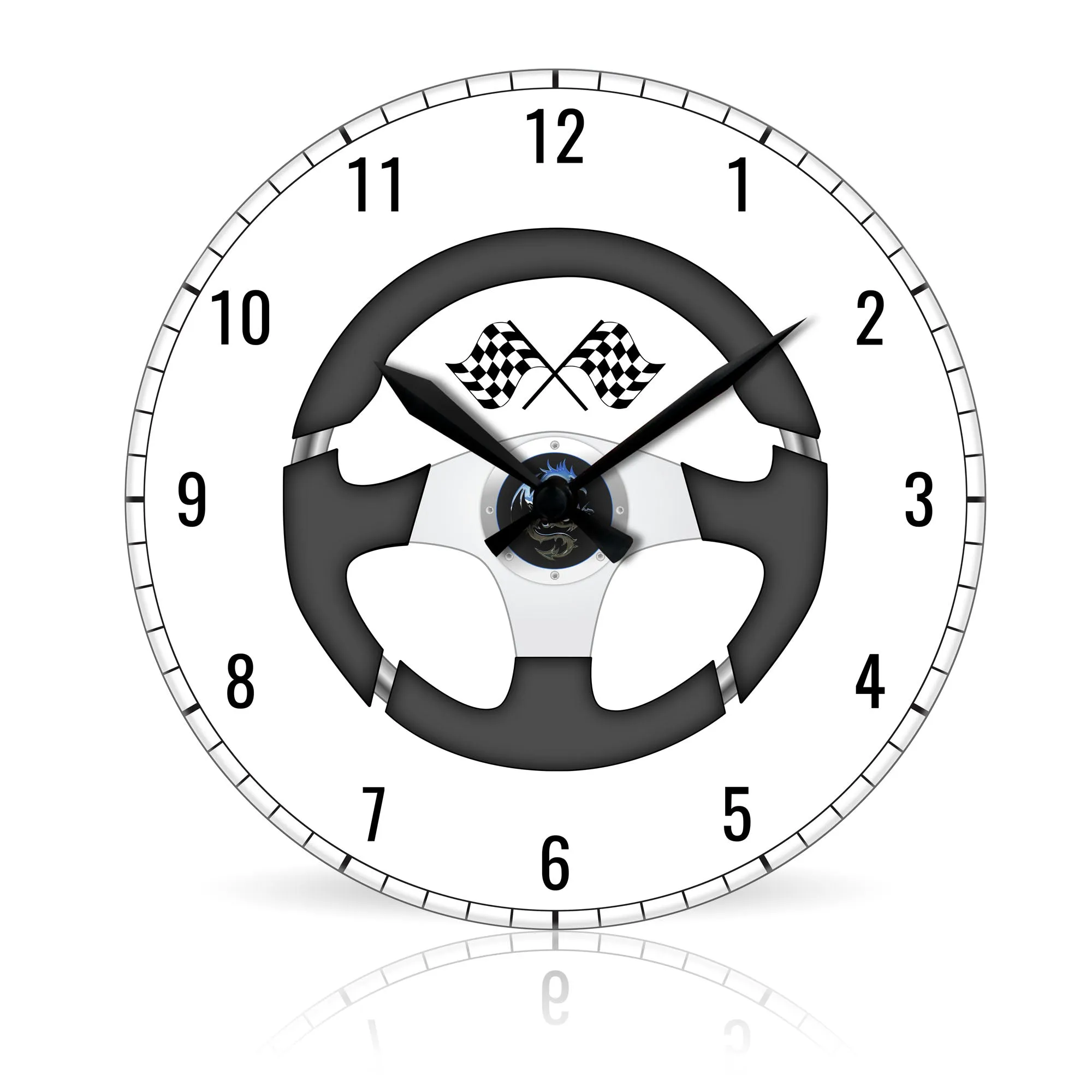 Drive <br>Round Acrylic Wall Clock 10.75"