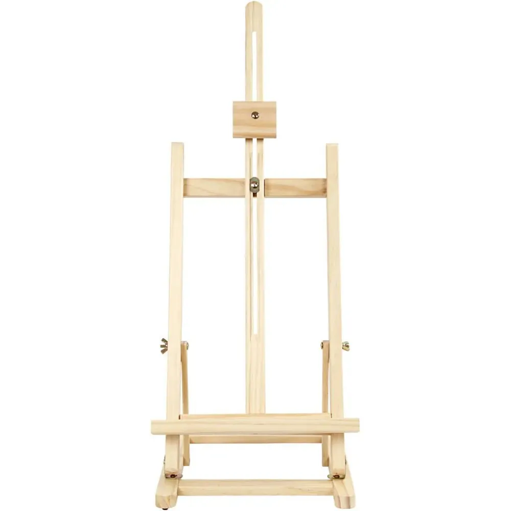 Easel Foldable Table Top With Support For Canvas Painting Crafts 79 cm Elm Wood