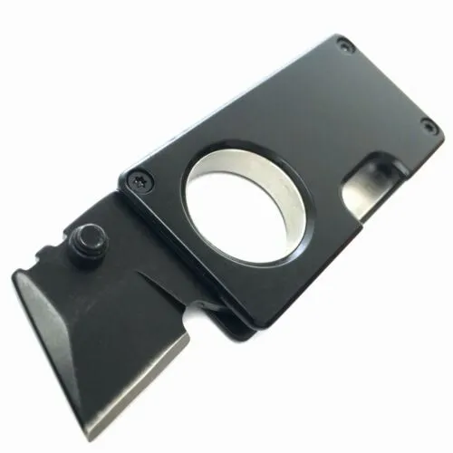EDC MINI POCKET KNIFE   KEYCHAIN STUB SELF DEFENSE RAZOR BOX UTILITY CUTTER NEW