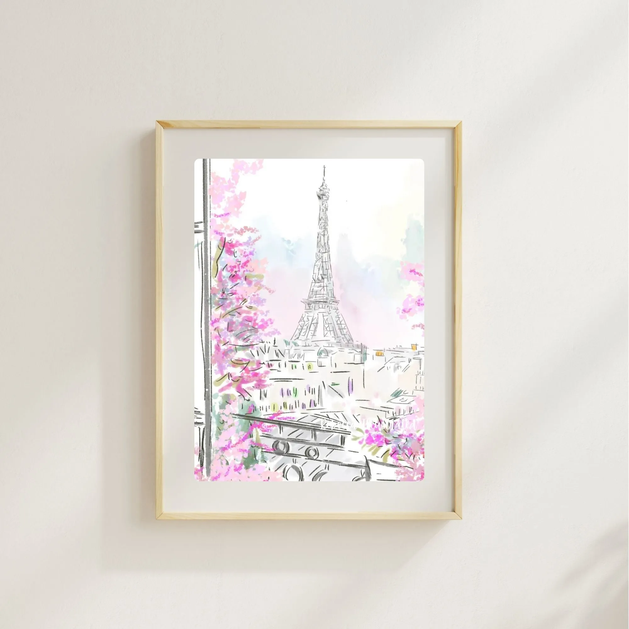 EIFFEL TOWER IN BLOOM - Art Print