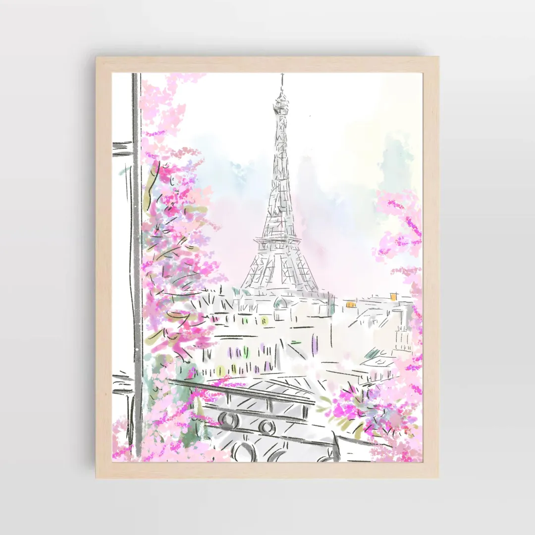 EIFFEL TOWER IN BLOOM - Art Print