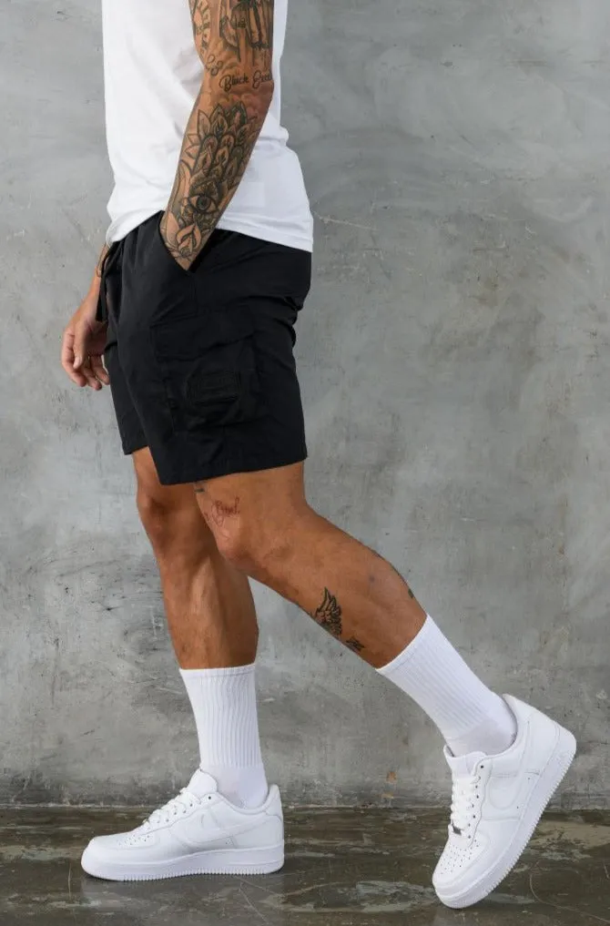 ELITE UTILITY CARGO SHORTS - BLACK