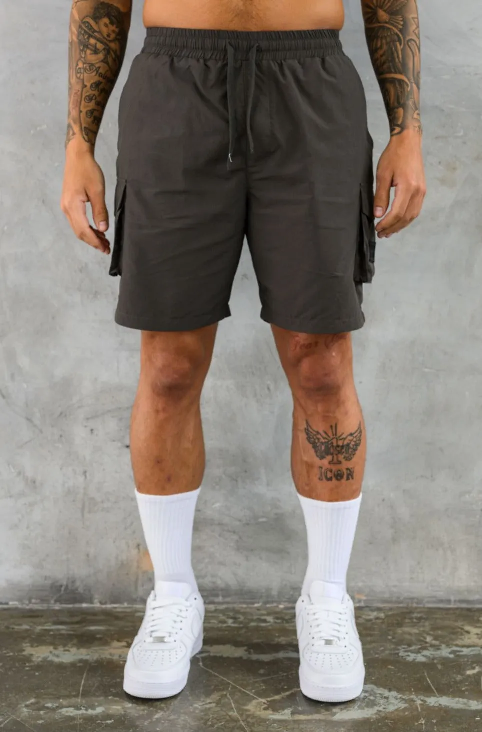 ELITE UTILITY CARGO SHORTS - DK GREY