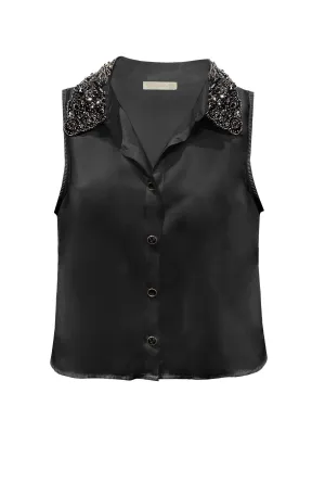 Embellished Sheer Overlay