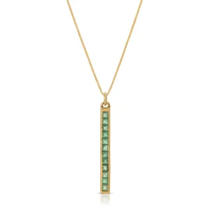 Emerald Toothpick Pendant