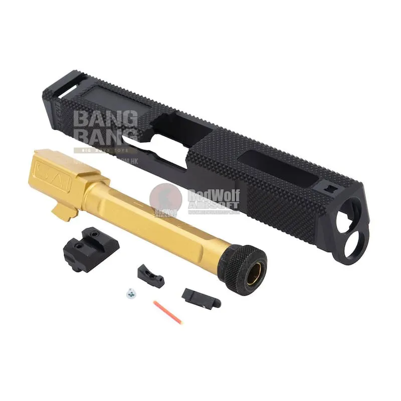 EMG SAI Utility Slide Kit (by G&P) - Gold Barrel for Umarex Glock 17 GBB Pistol ***