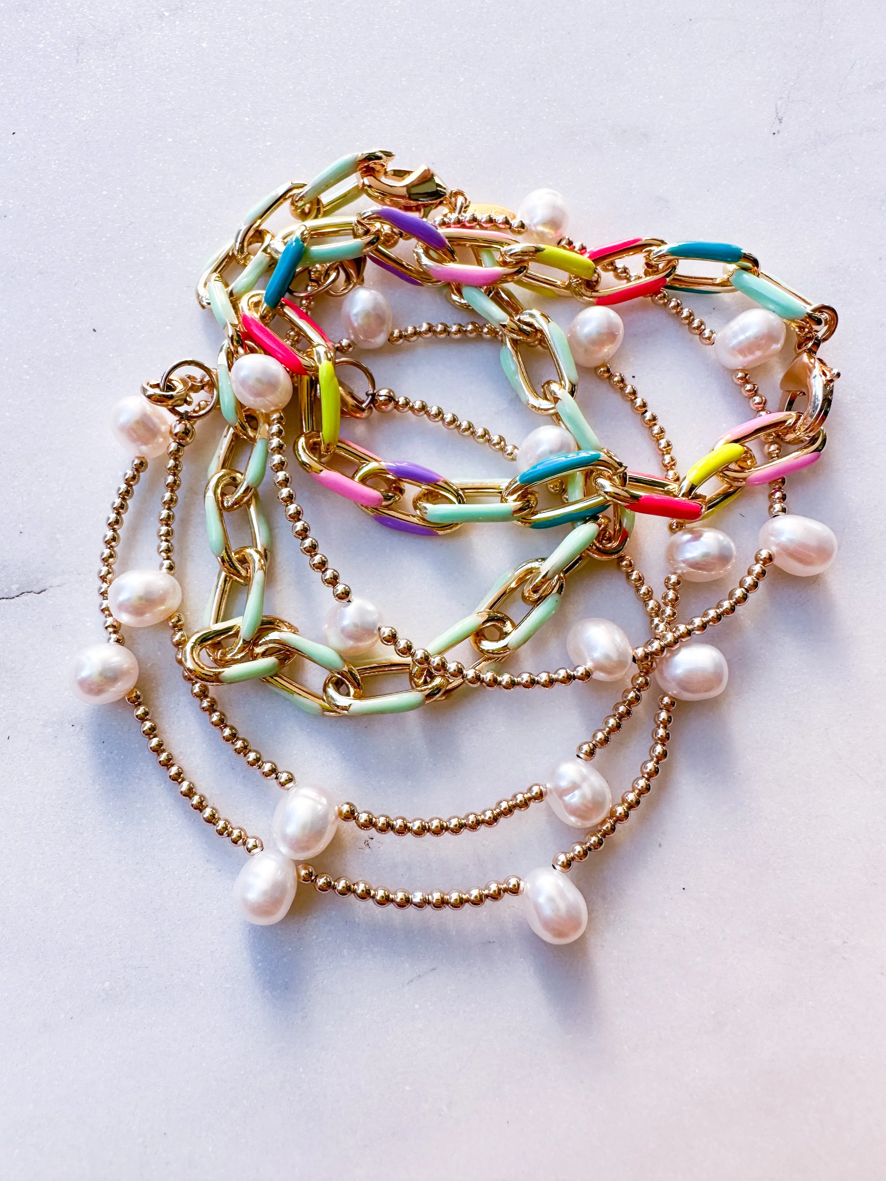 Enamel Link Bracelet