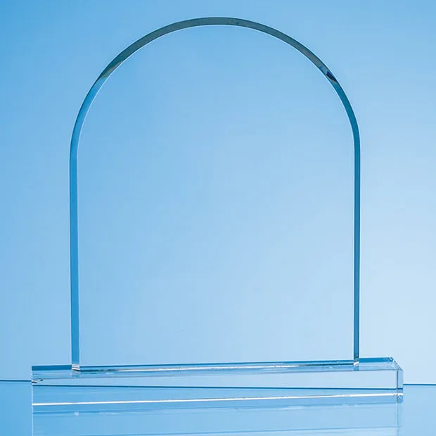Engraved Crystal Mounted Arch Award