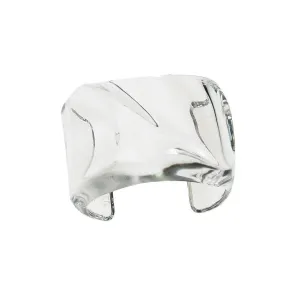 Estee Lauder Couture Clear Lucite Wide Cuff Bracelet